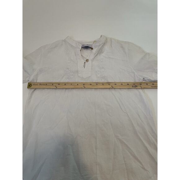 NWT Maya Jones Imports Size XS White Top 100% Cotton Handmade In Guatemala - Picture 5 of 6